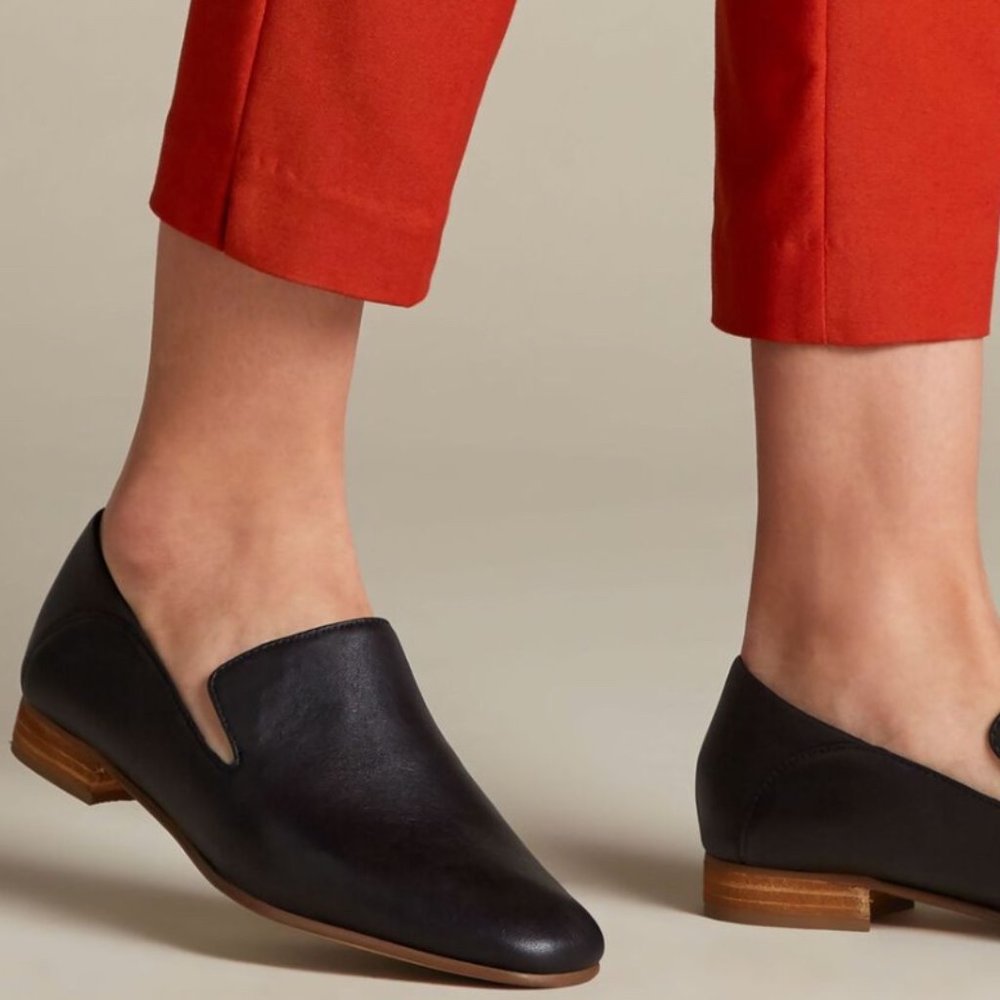 Clarks Pure Viola Leather Slip On Loafers
